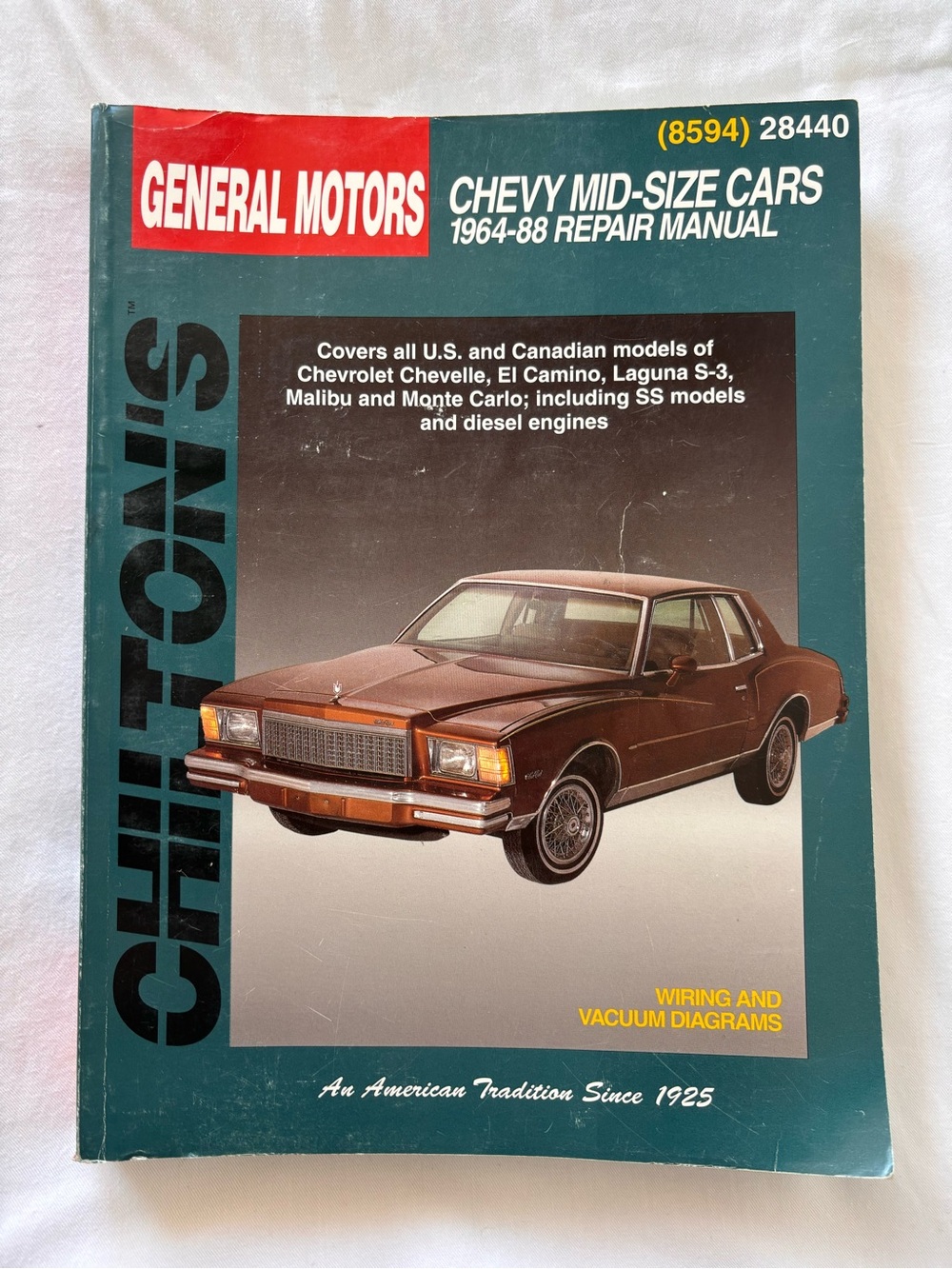 Chilton General Motors Chevy Mid Size repair Manual 1964-88 Vintage Car Book